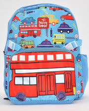 Kids Backpack with Matching Lunchbox - Cute Car Print School Backpack