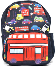 Kids Backpack with Matching Lunchbox - Cute Car Print School Backpack