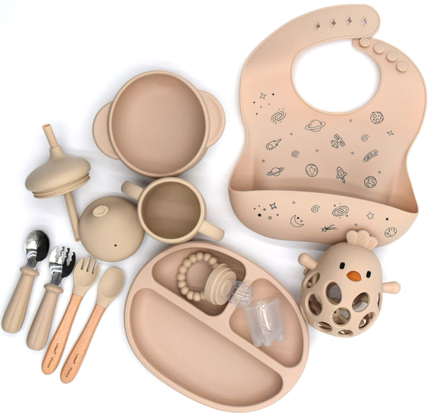 Littlest Flavors Essentials Bundle: Premium Silicone Baby Feeding Set