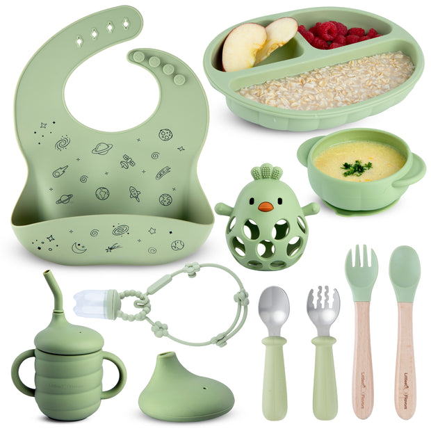 Littlest Flavors Essentials Bundle: Premium Silicone Baby Feeding Set