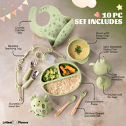 Littlest Flavors Essentials Bundle: Premium Silicone Baby Feeding Set